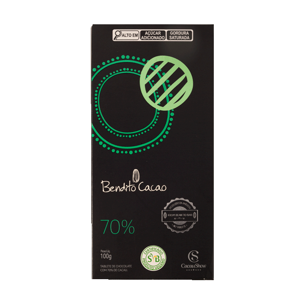 TABLETE BENDITO CACAO 70% CACAU 100G