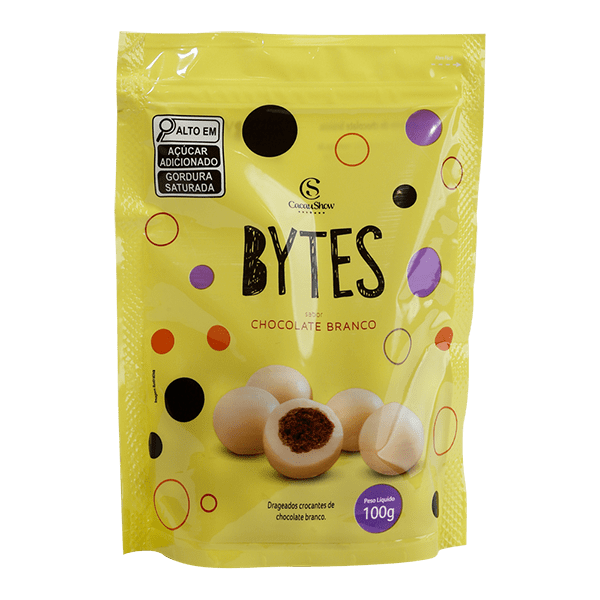 DRAGEADO BYTES CHOCOLATE BRANCO CROCANTE 100G