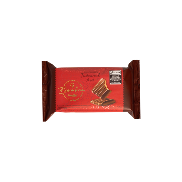 BISCOITO TRADICIONAL COBERTO AO LEITE 50G