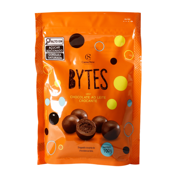 DRAGEADO BYTES CHOCOLATE AO LEITE CROCANTE 100G