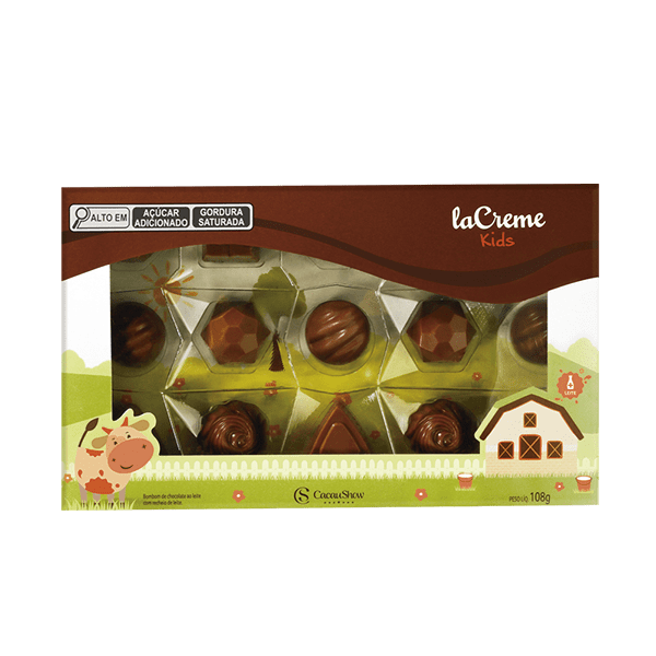 CAIXA DE BOMBONS LACREME KIDS 108G