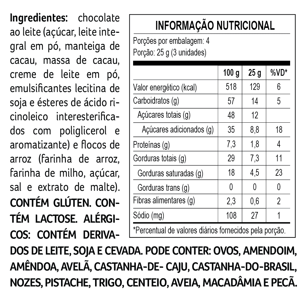 BYTES CROCANTE AO LEITE 100G, , large. image number 1