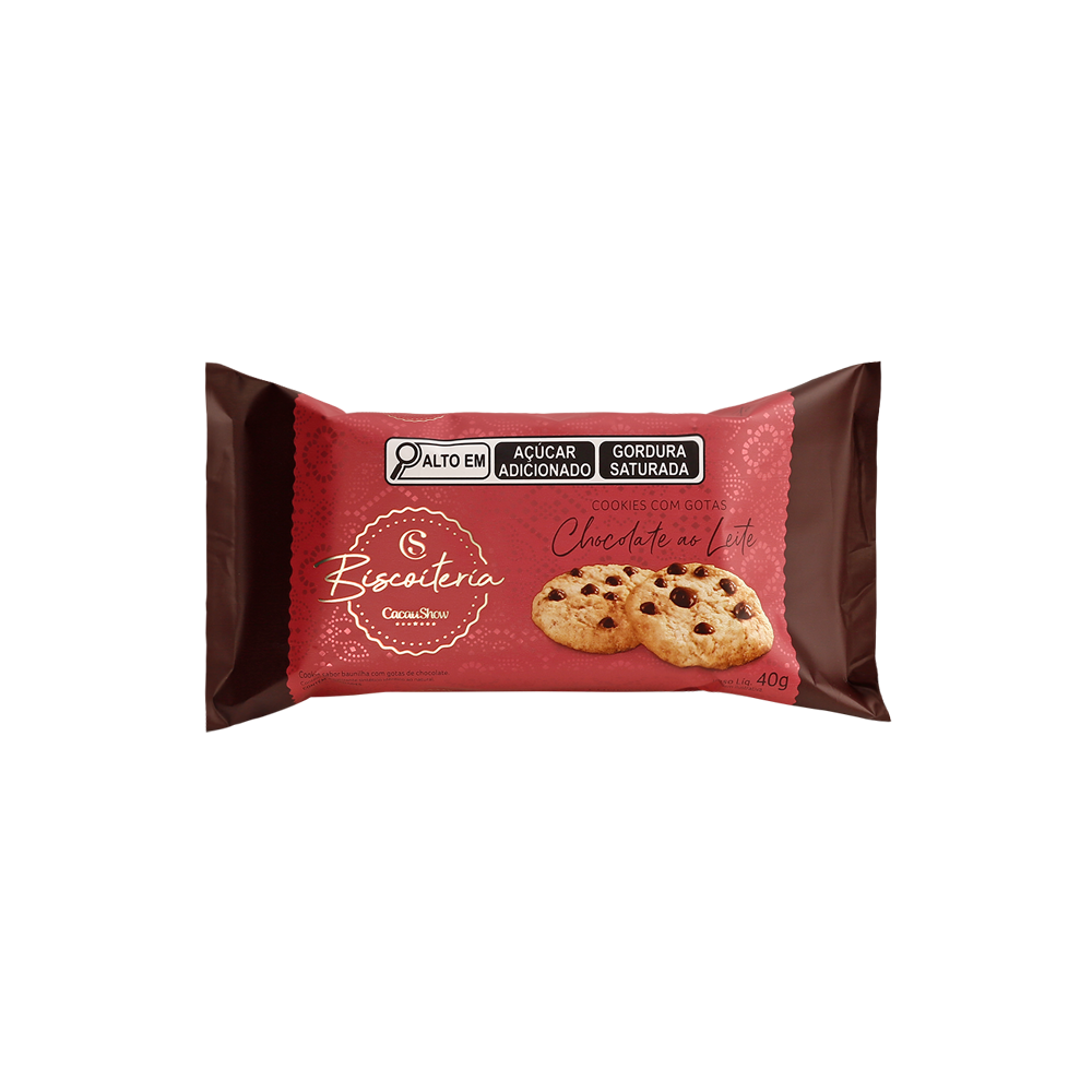 COOKIES TRADICIONAL GOTAS AO LEITE 40G, , large. image number 0