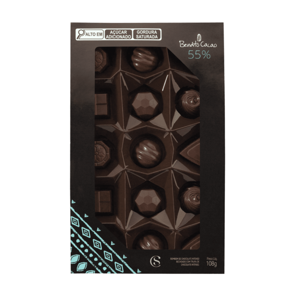 CAIXA DE BOMBONS MINI SHOW BENDITO CACAO 108G