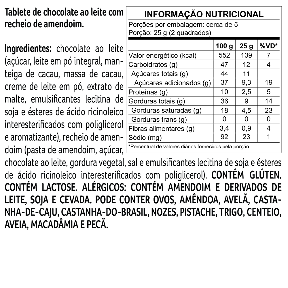 TABLETE RECHEADO DE PAÇOCA 130G, , large. image number 1