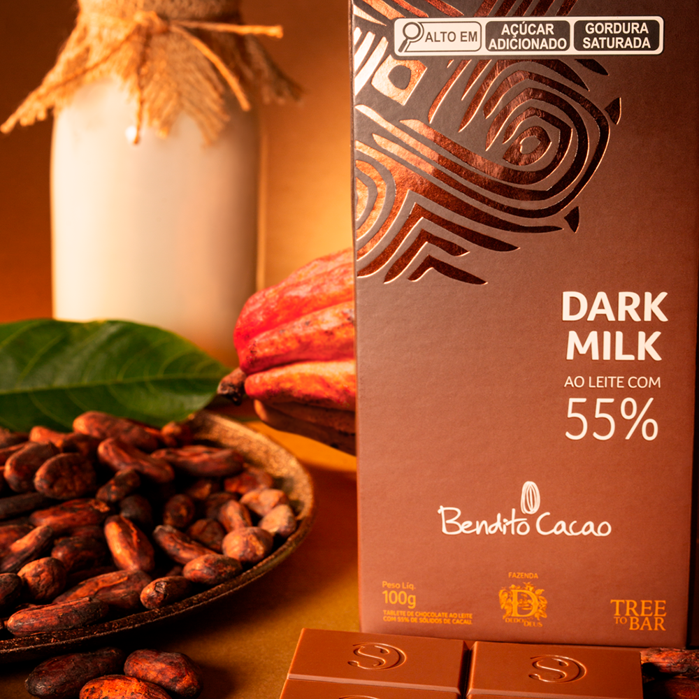 Tablete Dark Milk 55% Cacau 100g, , large. image number 2