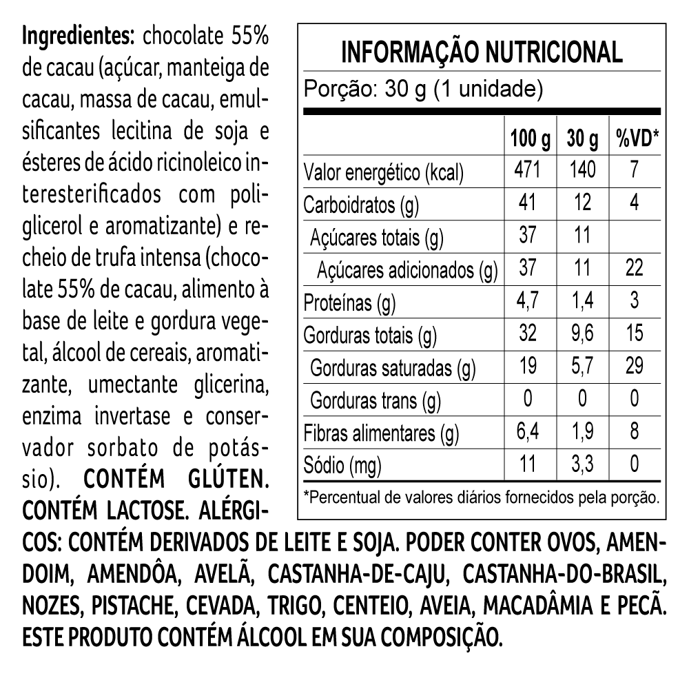 TRUFA BENDITO CACAO 55% CACAU 30G, , large. image number 2